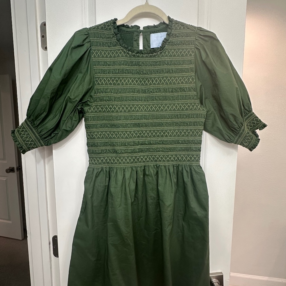 Hill House green nap dress (short)